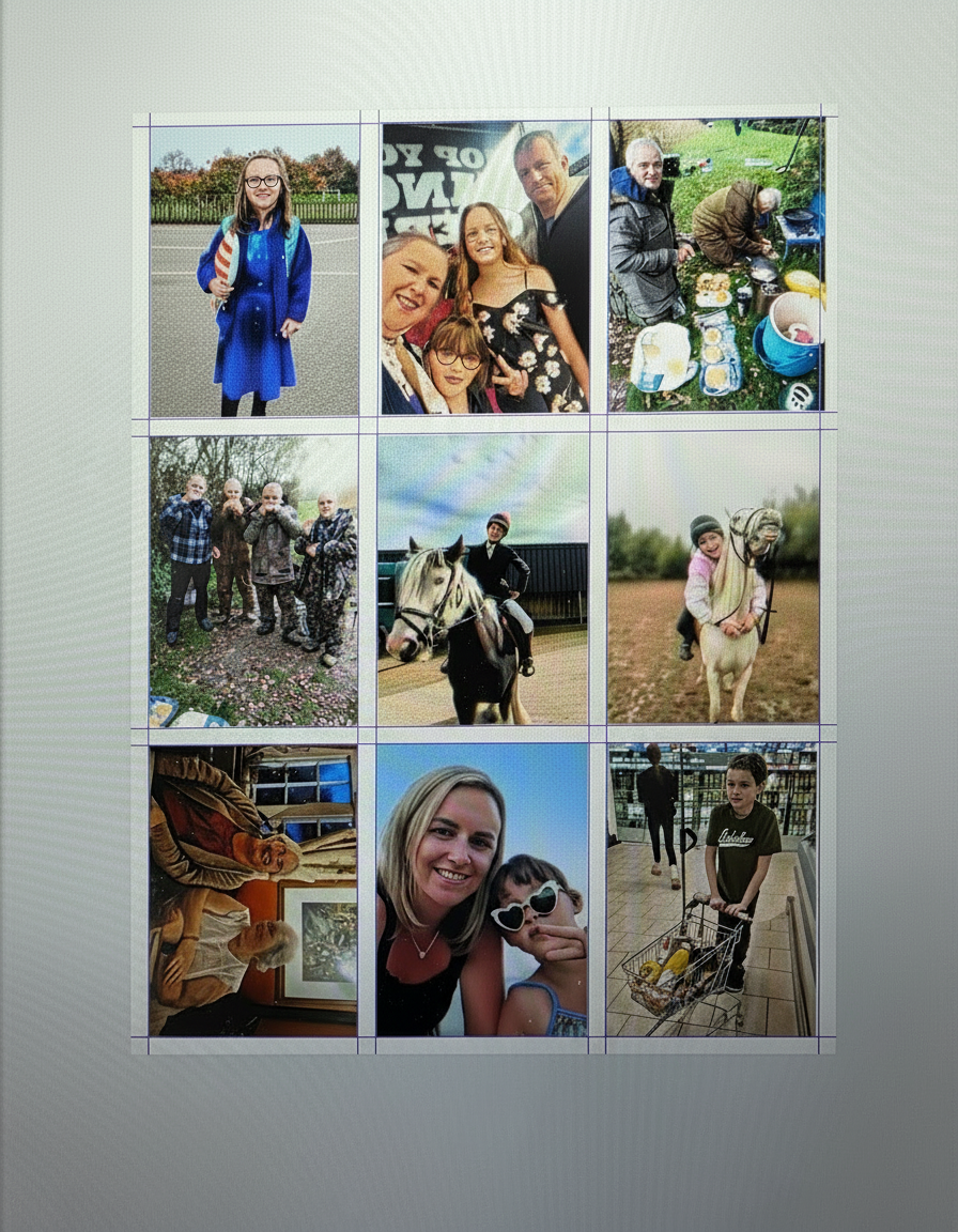Set of 9 handmade personalised photo magnets – custom fridge gifts UK