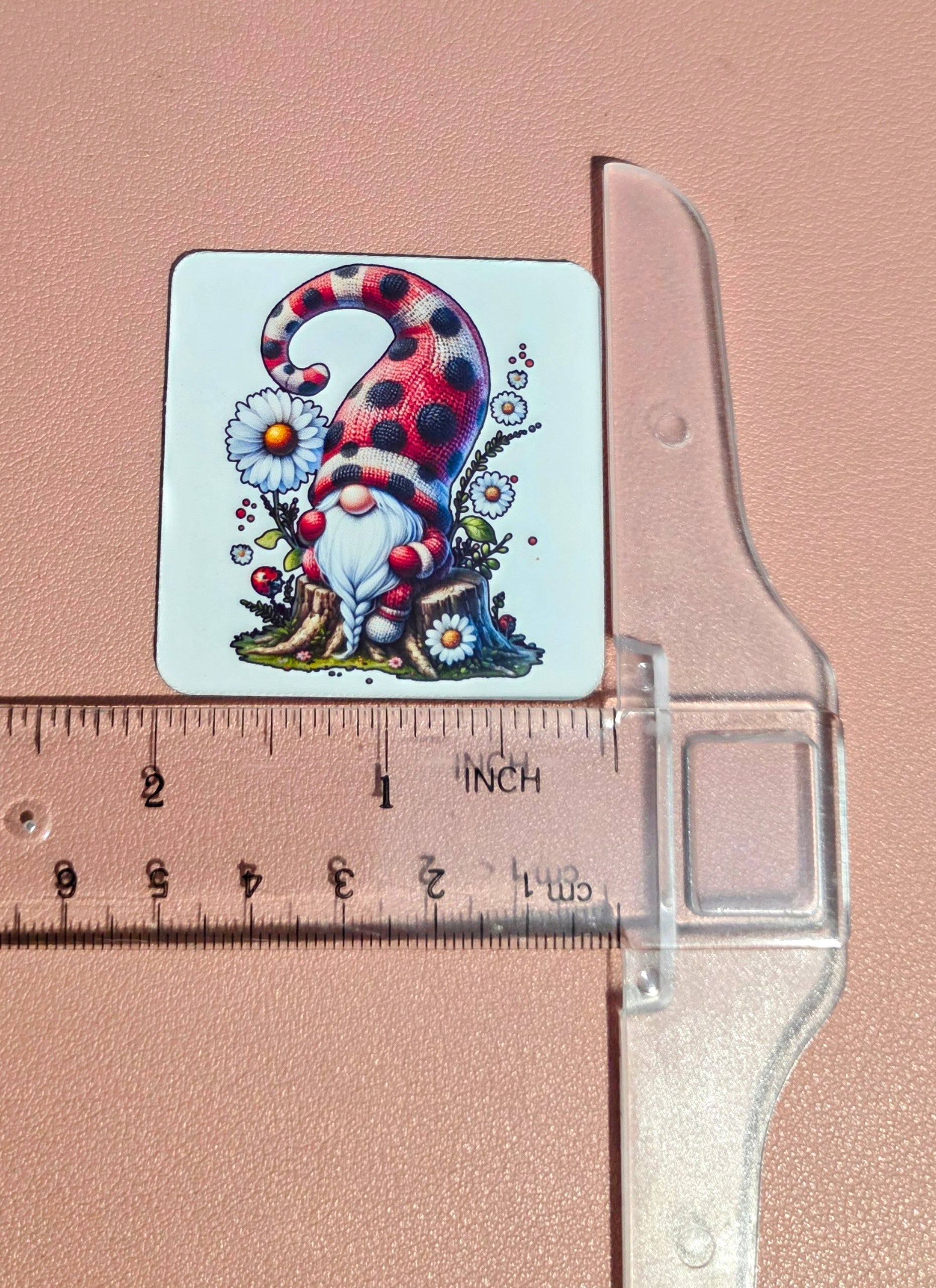 Gnome with ladybird spotted hat