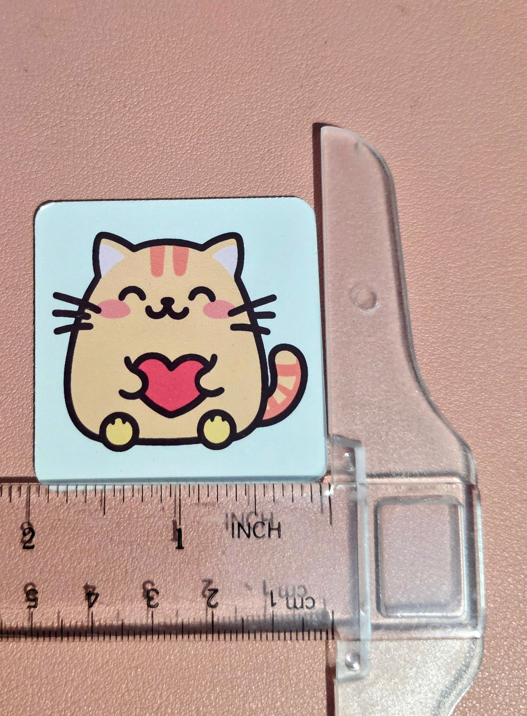 Cute Cat holding a heart