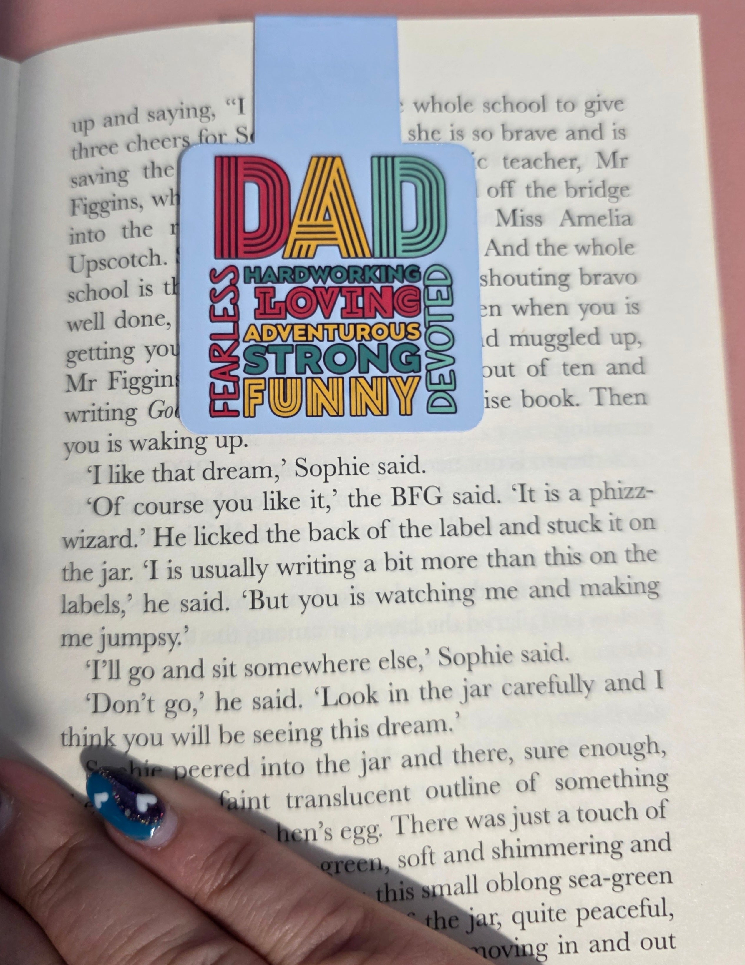 Dad word art bookmark
