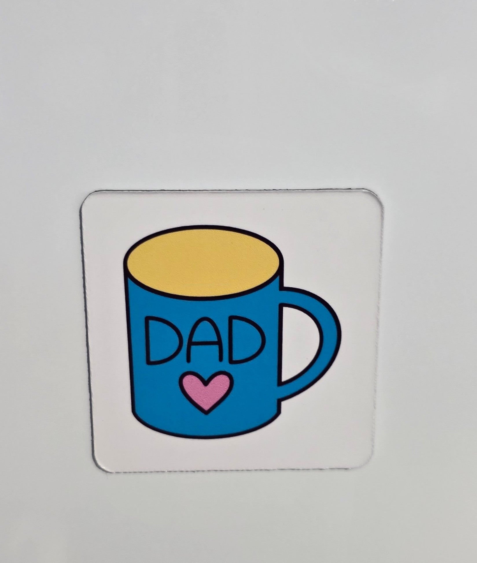 Dad heart mug fridge magnet