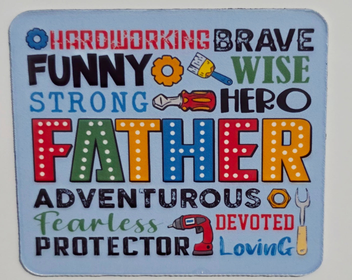 Father Word art Fridge Magnet