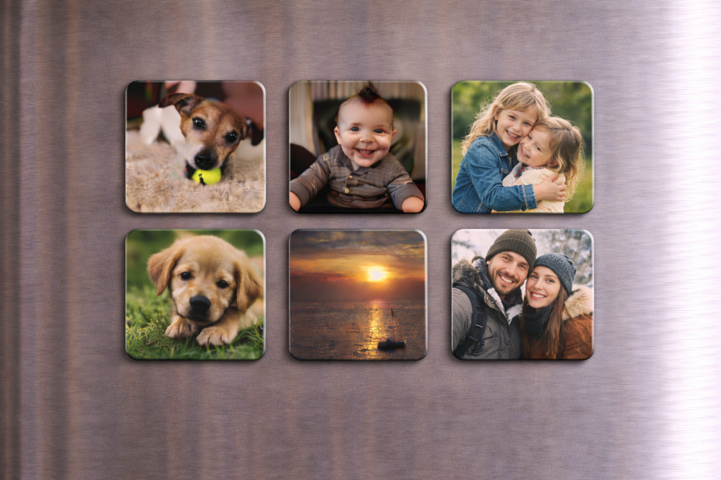 Personalised Photo Magnets – Set of 6 Custom Fridge Magnets