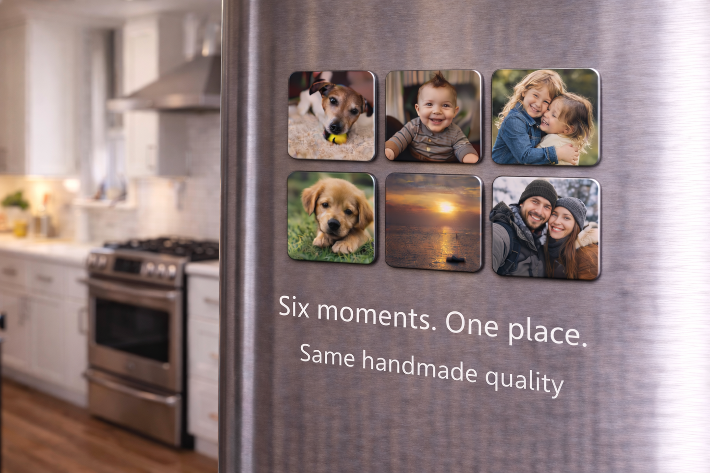 Personalised Photo Magnets – Set of 6 Custom Fridge Magnets