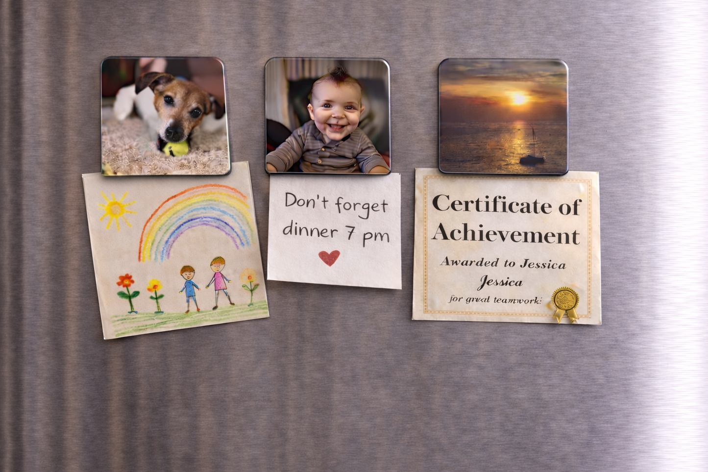 Personalised Photo Magnets – Set of 3 Custom Fridge Magnets