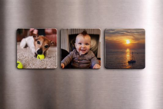 Personalised Photo Magnets – Set of 3 Custom Fridge Magnets